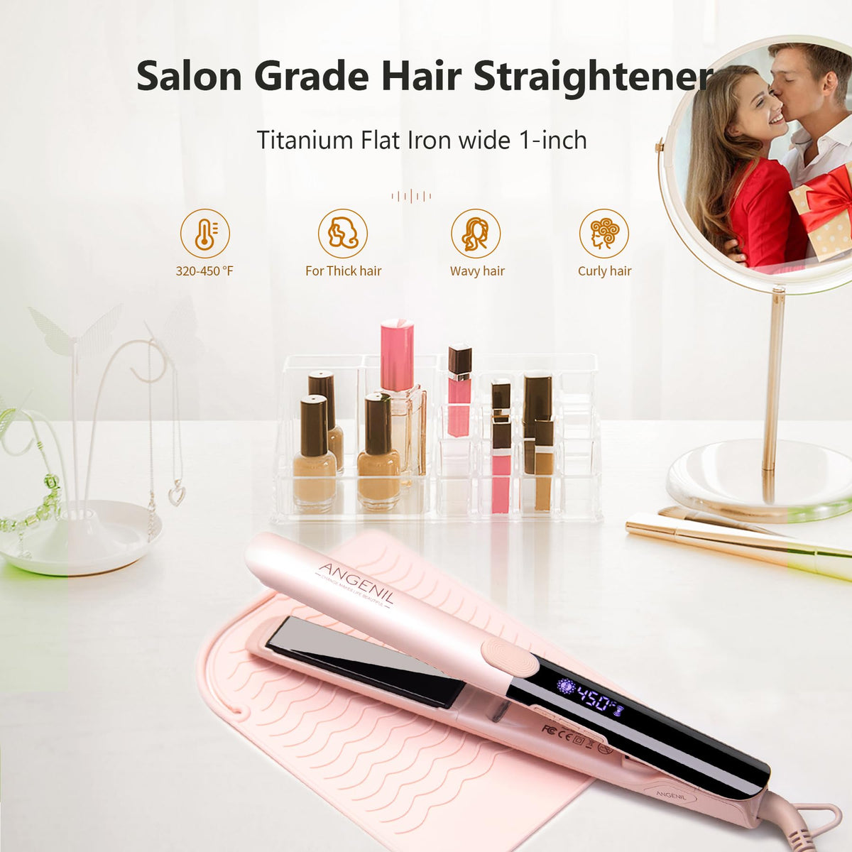 ANGENIL Pro Titanium Flat Iron back view