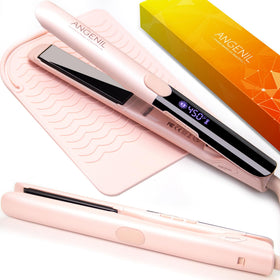 ANGENIL Pro Titanium Flat Iron front view in pink