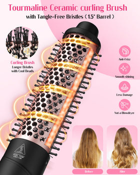 ANIEKIN curling iron set displayed with heat-resistant gloves