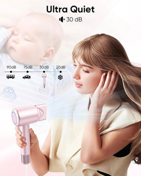 ANIEKIN Hair Dryer displaying heat settings controls