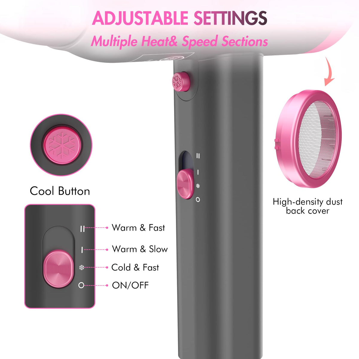 ANIEKIN Hair Dryer in a travel bag for portability