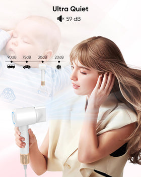 ANIEKIN Hair Dryer in use on curly hair
