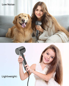ANIEKIN hair dryer showcasing heat settings