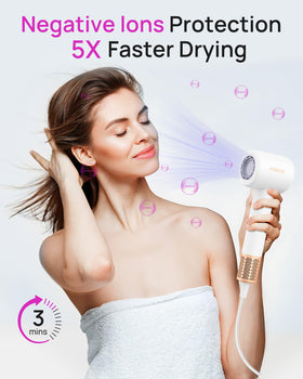 ANIEKIN Hair Dryer side view showing controls