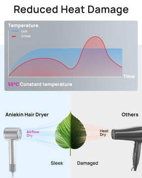 ANIEKIN High-Speed Ionic Hair Dryer side view