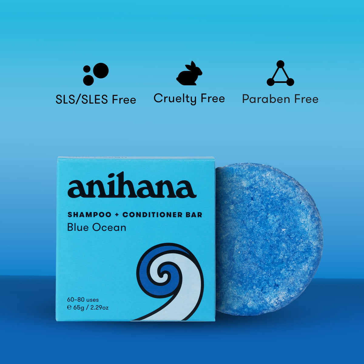 ANIHANA 2-in-1 Shampoo & Conditioner Bar in use, lathering on hair