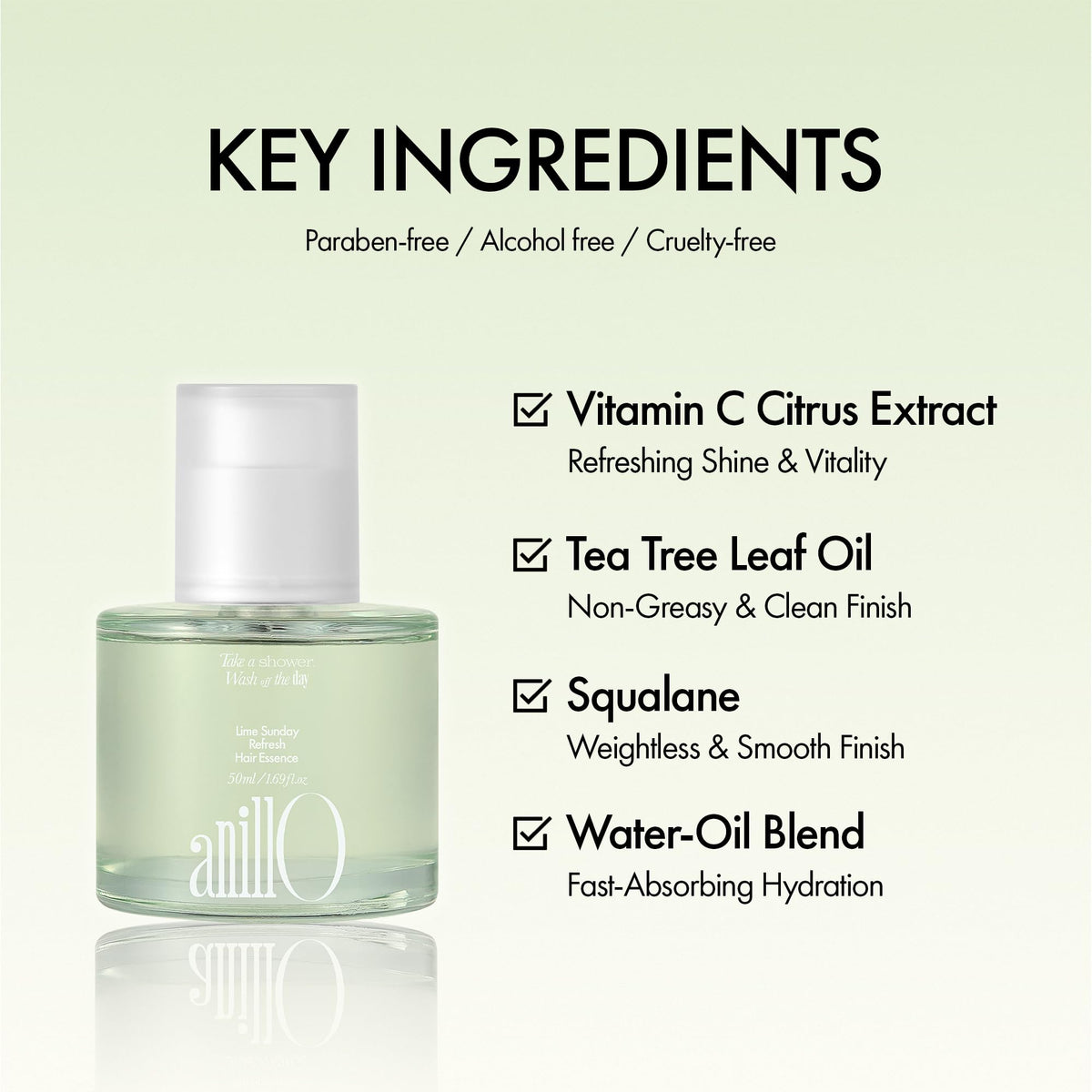 ANILLO Lime Sunday Refresh Hair Essence close-up of pump