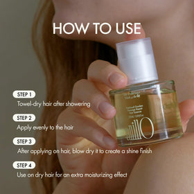ANILLO Protein Hair Serum lifestyle scene in bathroom