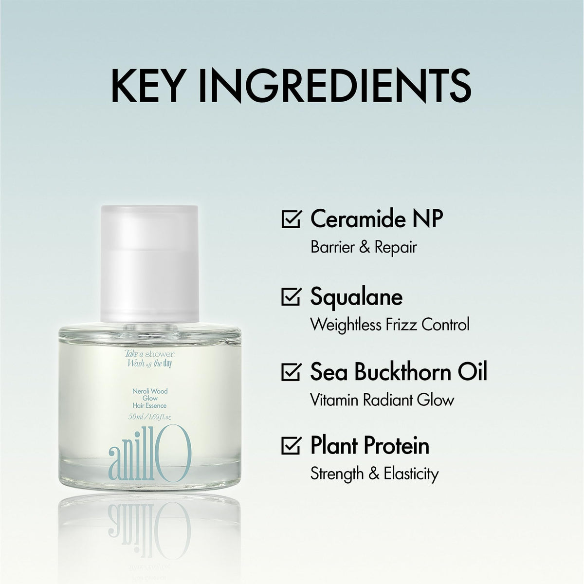 ANILLO Protein Hair Serum on a wooden background