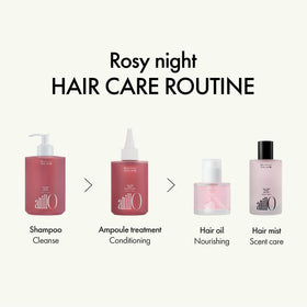 ANILLO Rosy Night Repair Hair Essence with rose petals