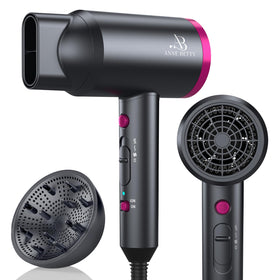 ANNE BETTY Ionic Hair Dryer front view with diffuser