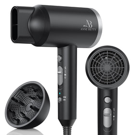 ANNE BETTY Ionic Hair Dryer front view with diffuser attached