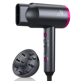 ANNE BETTY Ionic Hair Dryer front view with nozzle