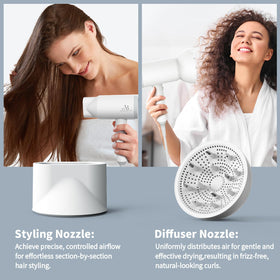 ANNE BETTY Ionic Hair Dryer in use on curly hair