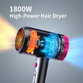 ANNE BETTY Ionic Hair Dryer side view with diffuser