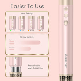 ANNLARY 5-in-1 Ionic Hot Air Styler ergonomic design