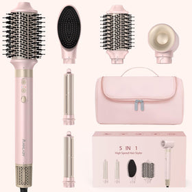 ANNLARY 5-in-1 Ionic Hot Air Styler with attachments