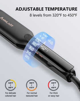ANNLARY Flat Iron Hair Straightener packaging on a countertop