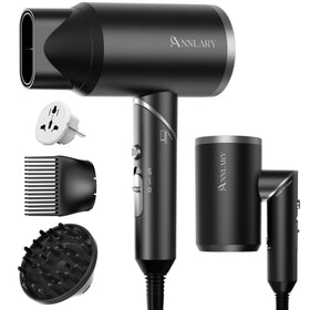 ANNLARY Hair Dryer front view with comb attachment