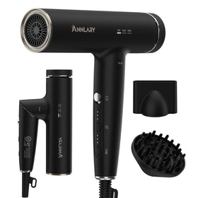 ANNLARY Hair Dryer front view with diffuser attachment