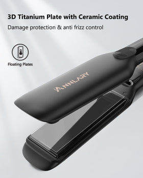 ANNLARY Hair Straightener 1 Inch Flat Iron with LED display
