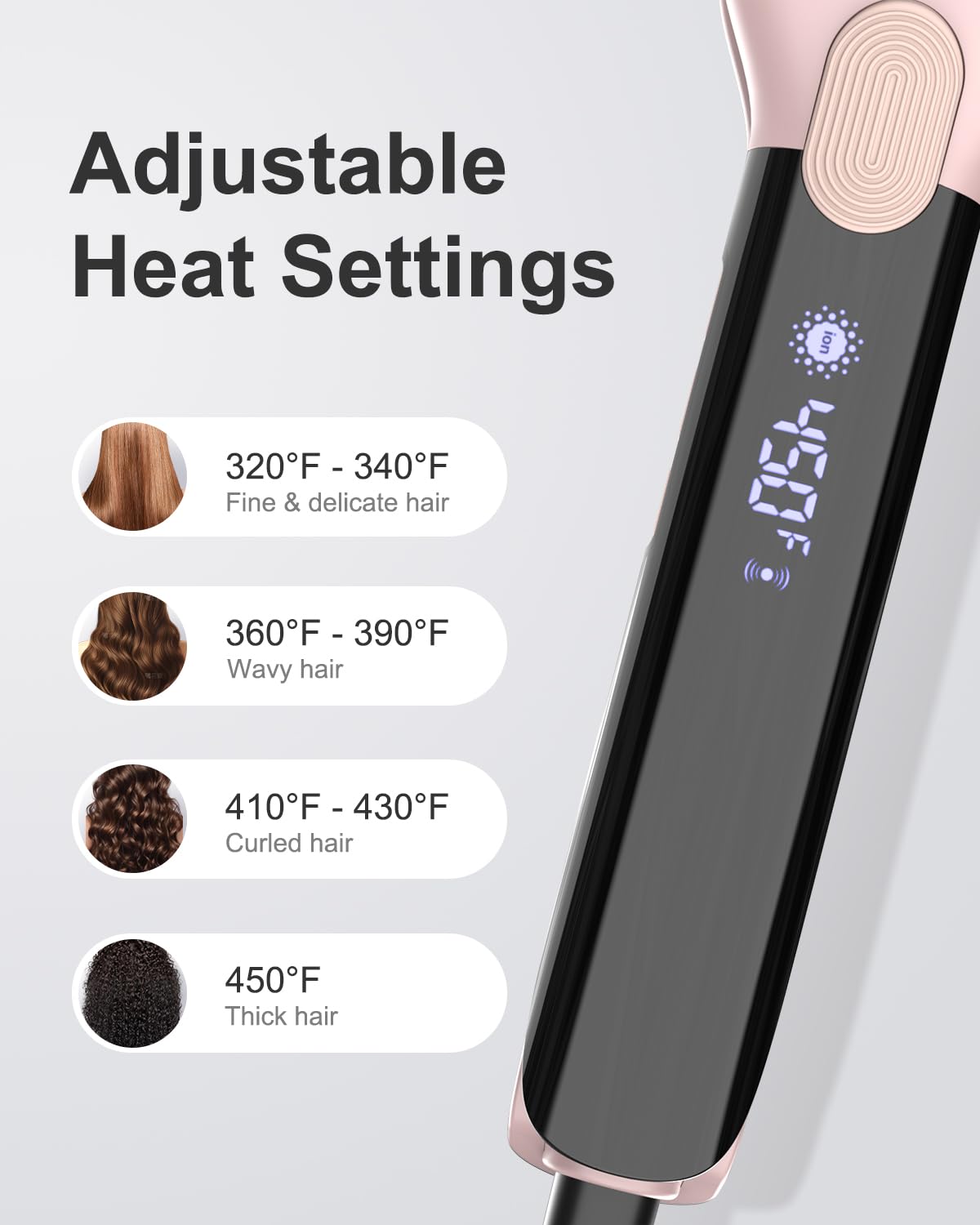 ANNLARY Hair Straightener with tangle-free cord