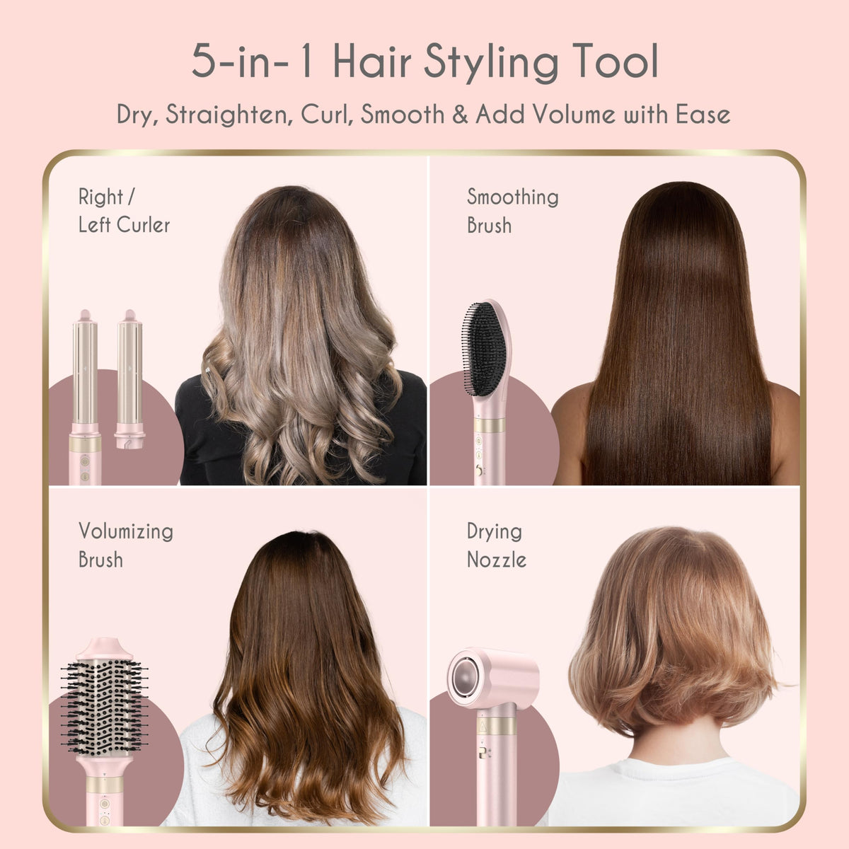 ANNLARY hot air styler paddle brush attachment