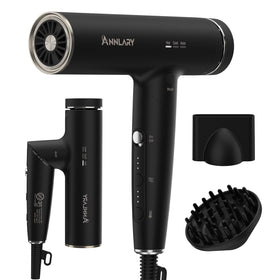 ANNLARY Plasma Ion Hair Dryer front view with diffuser