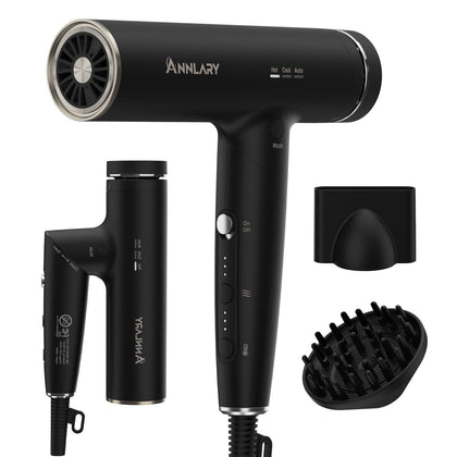 ANNLARY Plasma Ion Hair Dryer front view with diffuser