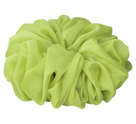 AnnushkaHomeDecor Big Hair Scrunchies in Lime Green front view