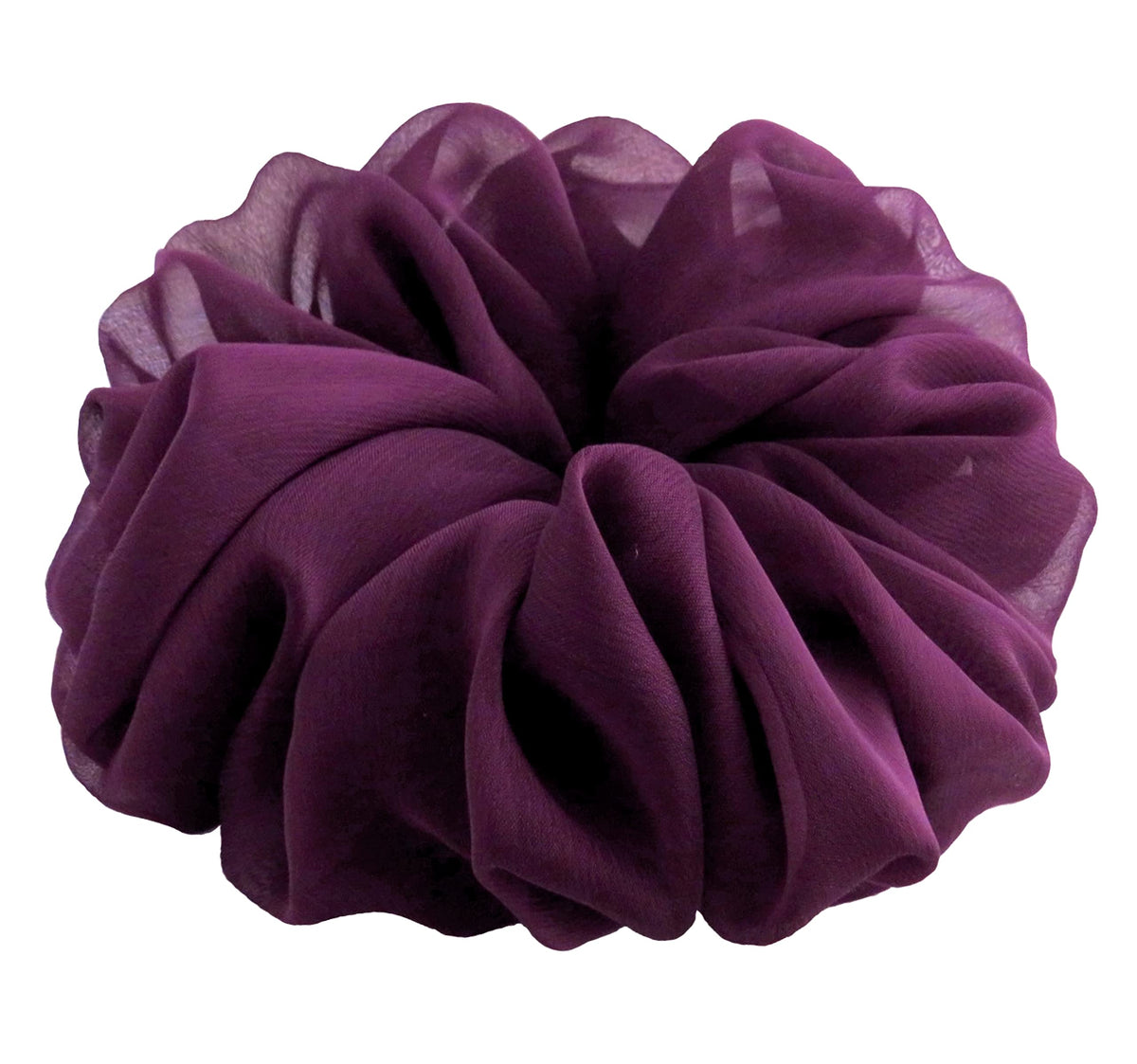 AnnushkaHomeDecor Big Hair Scrunchies purple chiffon front view