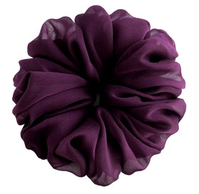 AnnushkaHomeDecor Big Hair Scrunchies purple chiffon in gift box