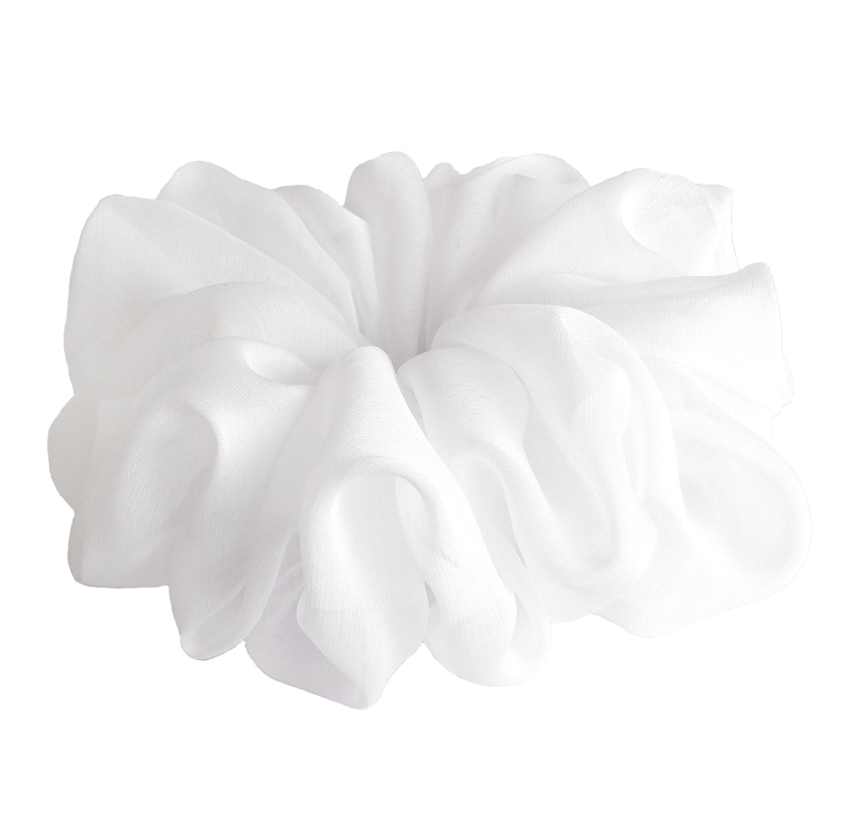 AnnushkaHomeDecor Bright White Scrunchie displayed in gift packaging