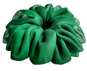 AnnushkaHomeDecor Green Hair Scrunchie displayed in gift packaging