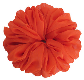 AnnushkaHomeDecor scrunchie displayed in clear gift box with silver ribbon