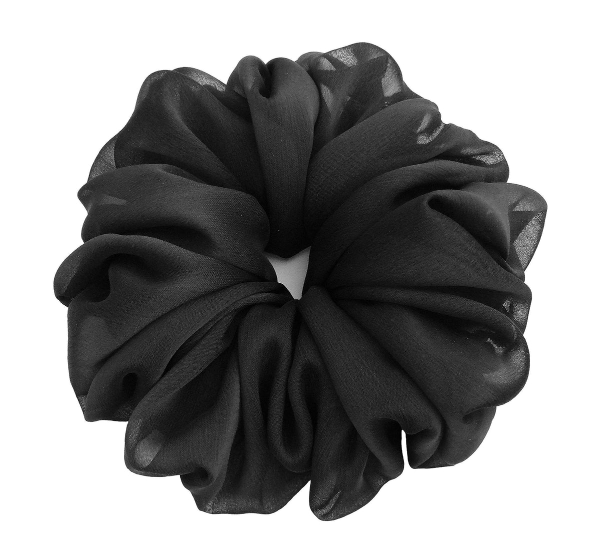 AnnushkaHomeDecor scrunchie displayed in clear gift box with silver ribbon