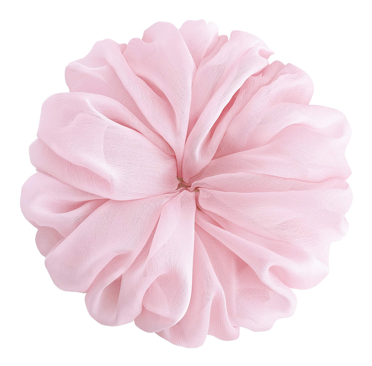 AnnushkaHomeDecor scrunchie showing soft chiffon texture
