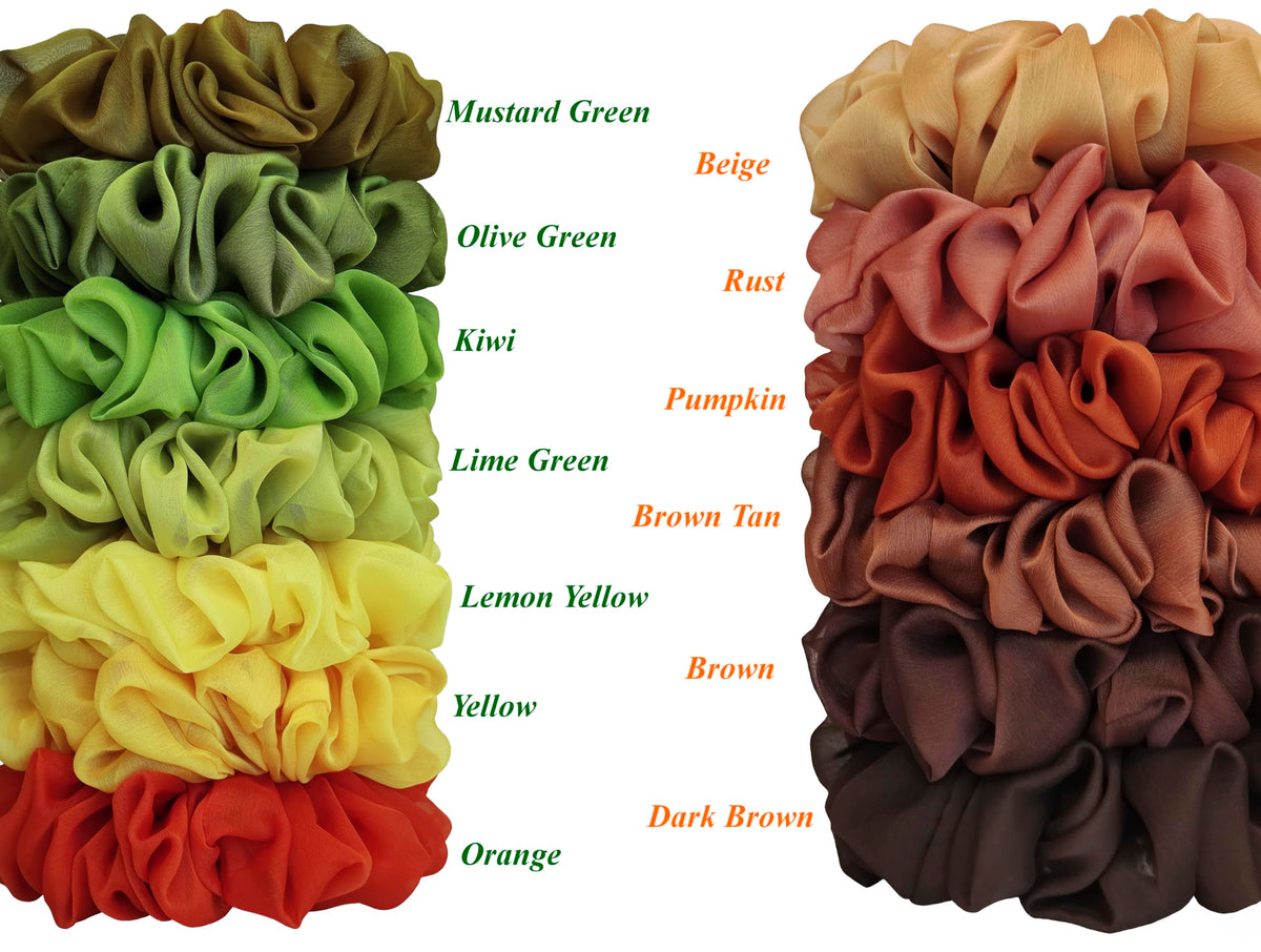 AnnushkaHomeDecor scrunchie with handmade tag attached