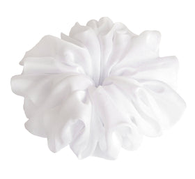 AnnushkaHomeDecor Soft Sheer Chiffon Big Hair Scrunchie in Bright White