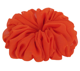AnnushkaHomeDecor Soft Sheer Chiffon Big Hair Scrunchie in Orange