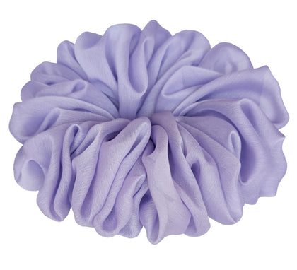 AnnushkaHomeDecor Soft Sheer Chiffon Scrunchie in Light Purple front view