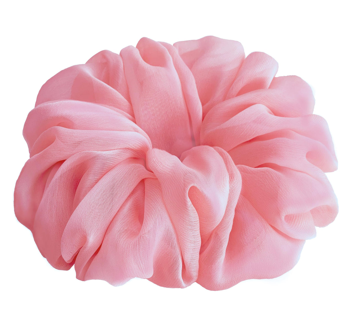 AnnushkaHomeDecor Sweet Pink Hair Scrunchie displayed in clear box with ribbon