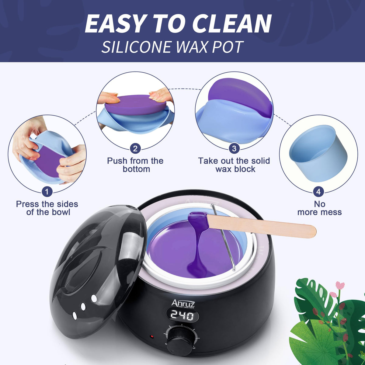 ANRUZ Waxing Kit user manual with instructions