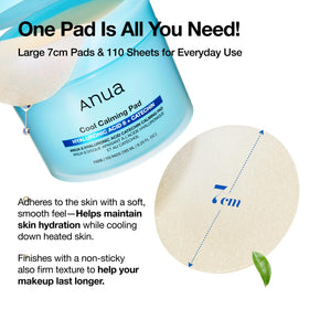 ANUA 8 Hyaluronic Acid Calming Pad with cooling effect demonstration