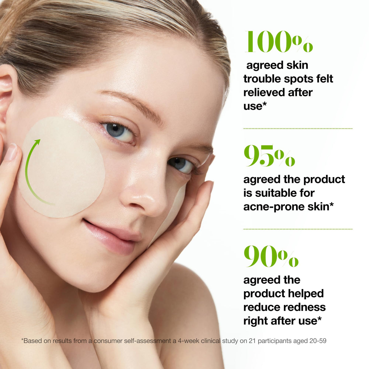 ANUA Azelaic Acid Toner Pads being used on skin
