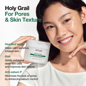ANUA Heartleaf 77 Toner Pads application on skin