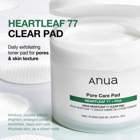 ANUA Heartleaf 77 Toner Pads smooth side close-up