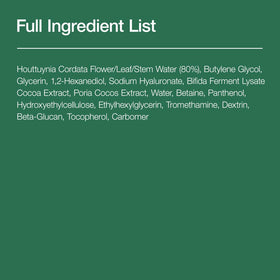 ANUA Heartleaf 80 Soothing Ampoule back view with ingredients