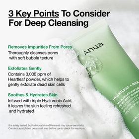 ANUA Heartleaf Quercetinol Pore Deep Cleansing Foam texture close-up
