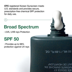 ANUA Heartleaf Sunscreen application on skin